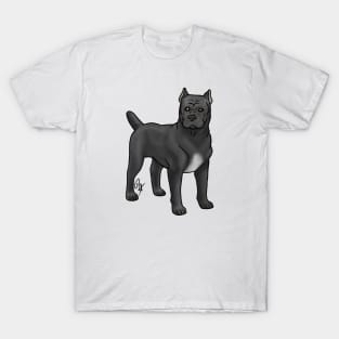 Dog - Cane Corso - Cropped Black T-Shirt